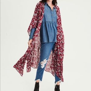American Eagle Floral Kimono
